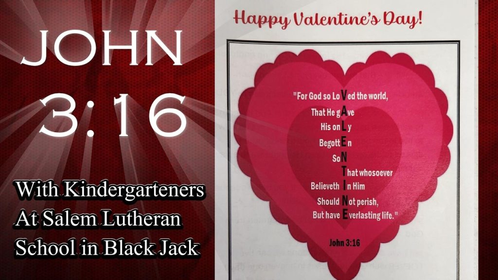 Video Thumbnail: A Jesus Valentine's Devotional by Nancy Joy with Salem Kindergarteners based on John 3:16 #john316